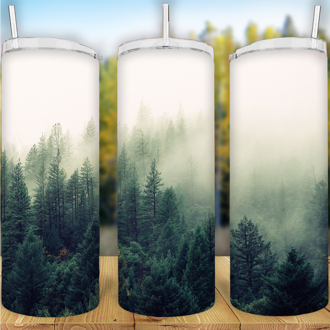 Tree silhouette tumbler