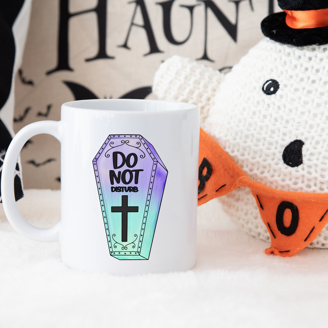 Do not enter pastel coffin mug