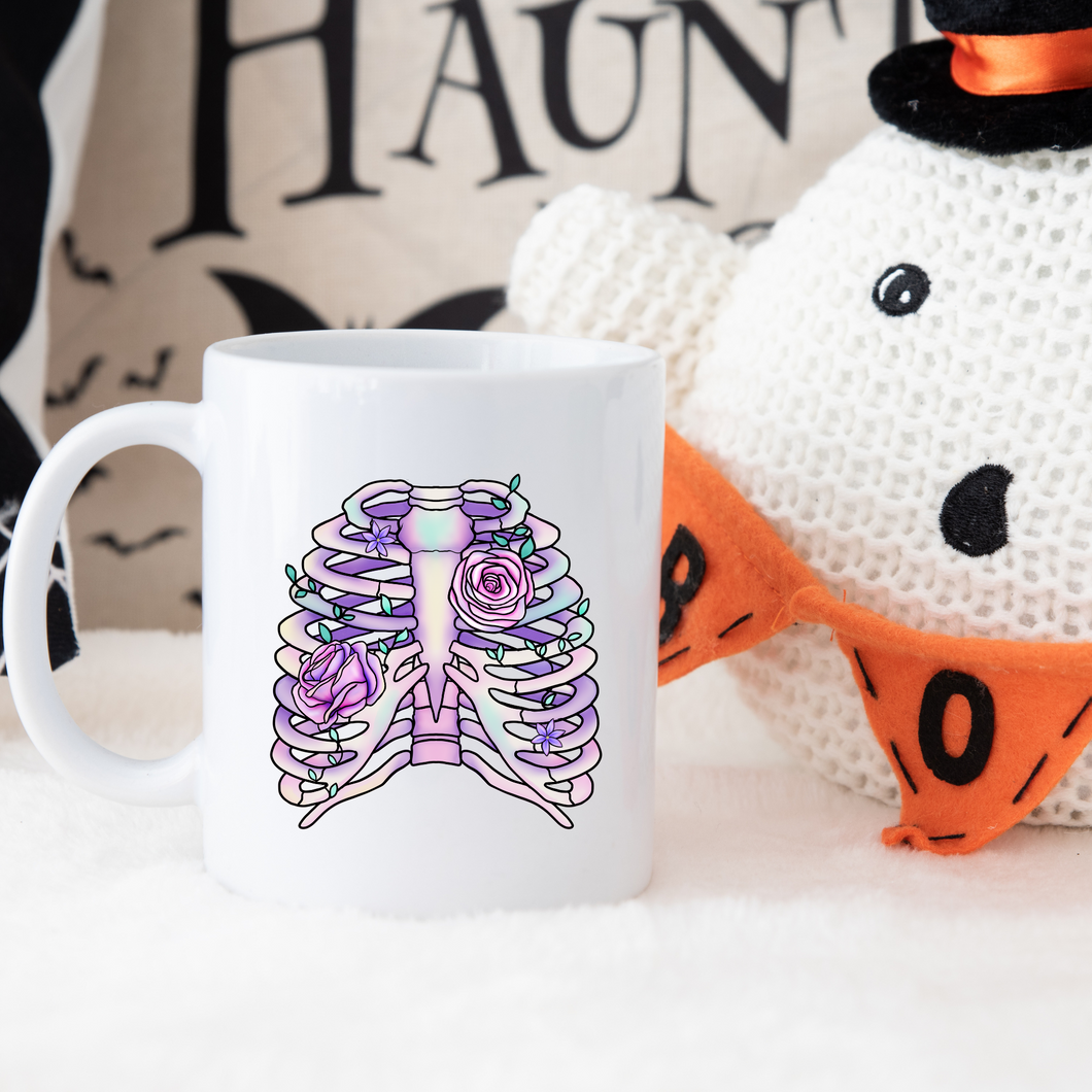 Pastel skeleton mug