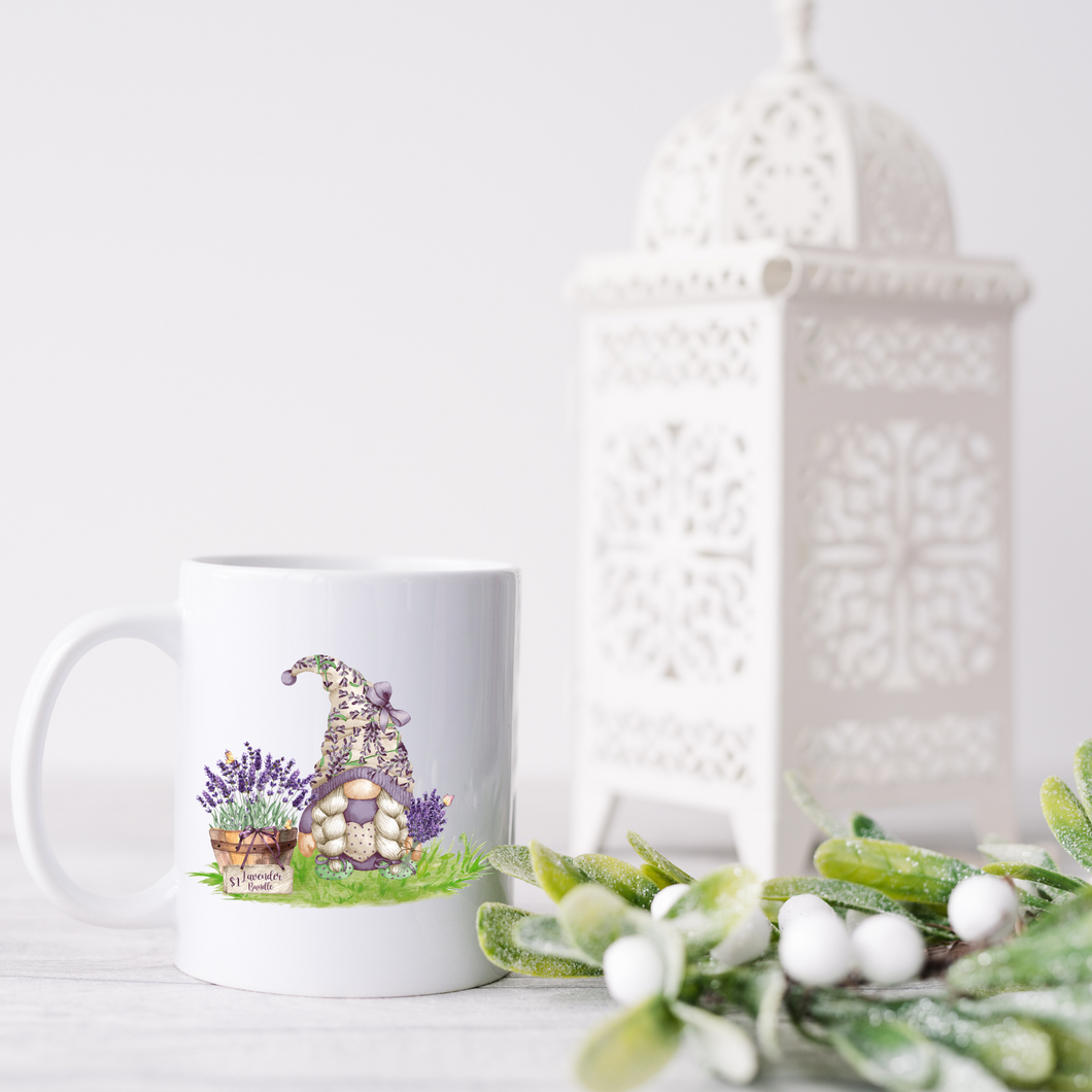 Lavender woman gnome mug